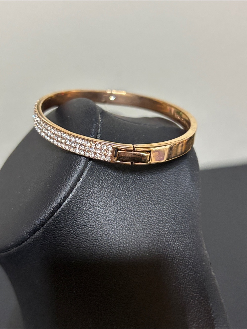 Kate Spade Pavé Crystal Bangle Bracelet in Rose Gold - Picture 3 of 7